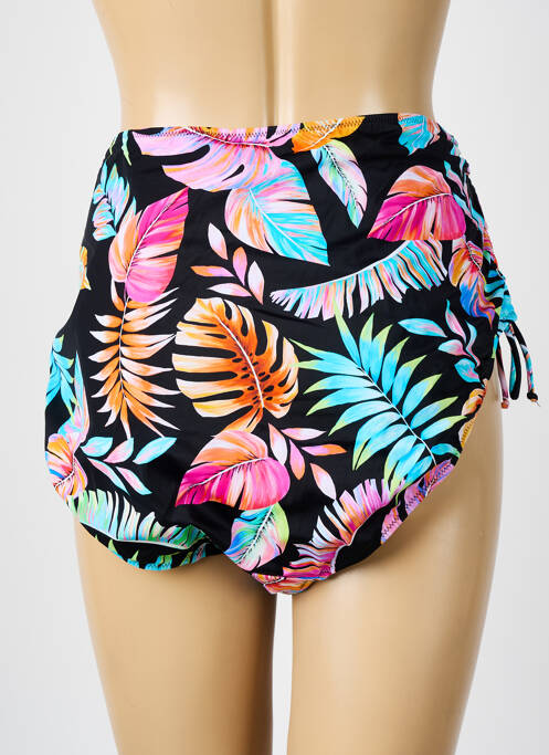 Bas de maillot de bain tissage satiné culotte noir ELOMI femme