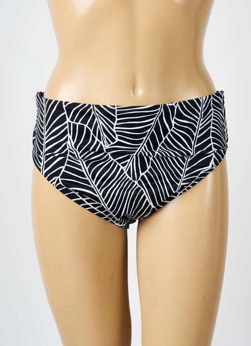 Bas de maillot de bain tissage satiné culotte noir ELOMI femme