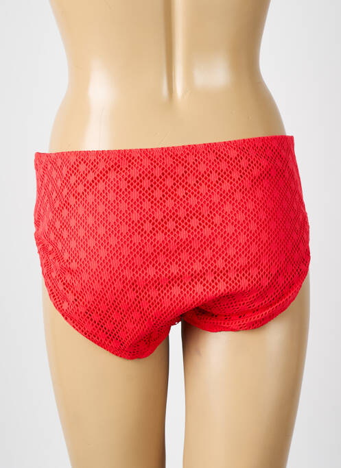 Bas de maillot de bain effet matière satinée culotte rouge ELOMI femme