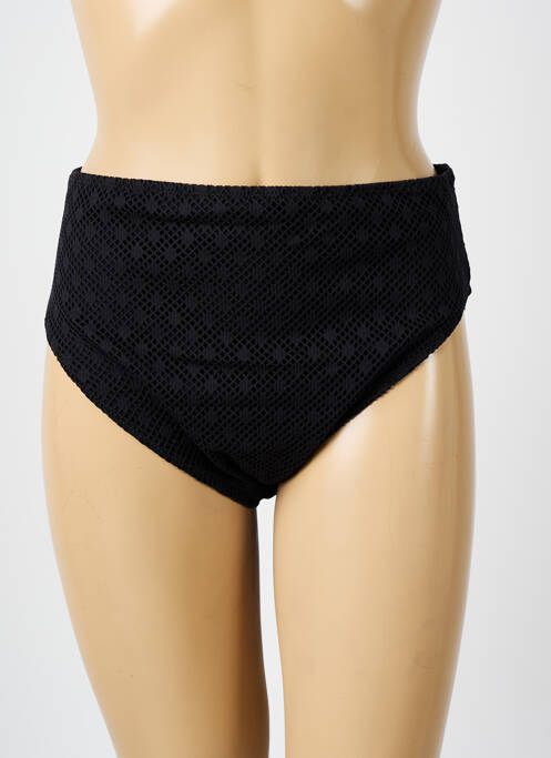 Bas de maillot de bain effet matière satinée culotte noir ELOMI femme