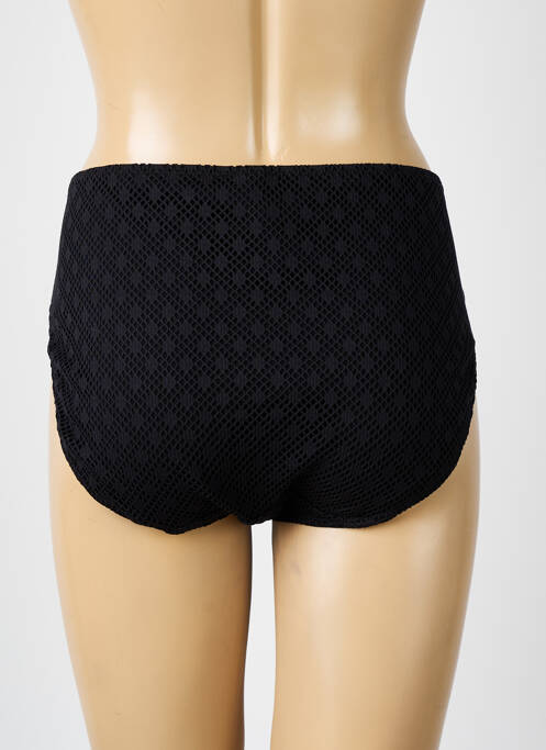 Bas de maillot de bain effet matière satinée culotte noir ELOMI femme