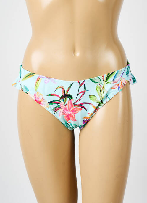 Bas de maillot de bain tissage satiné culotte vert ELOMI femme