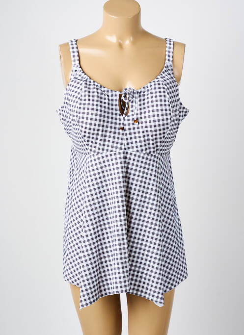 Top de bain effet matière satinée marron ELOMI femme
