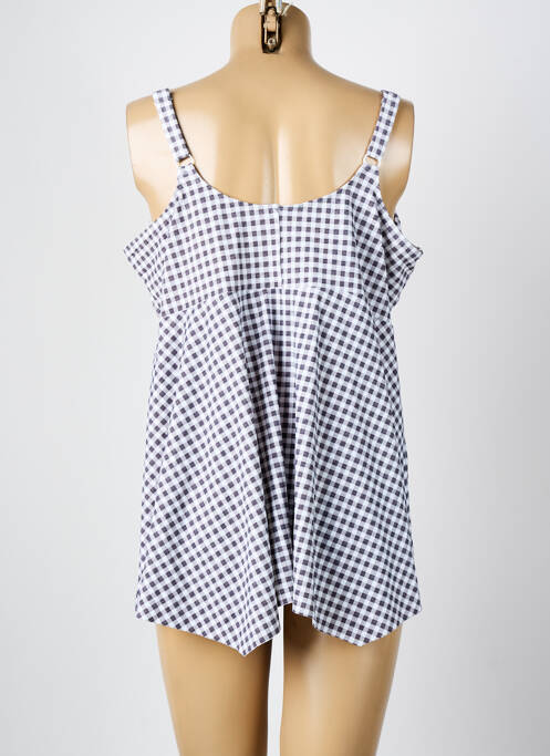 Top de bain effet matière satinée marron ELOMI femme