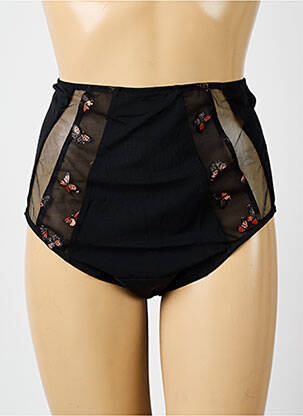 Culotte haute tissage satiné noir ELOMI femme