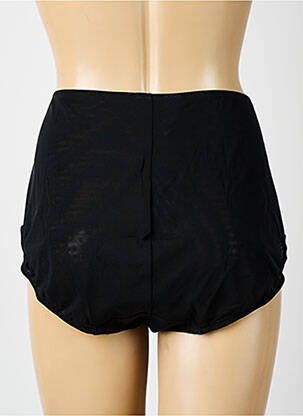 Culotte haute tissage satiné noir ELOMI femme