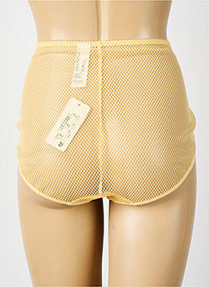 Culotte haute légère et transparente jaune ELOMI femme