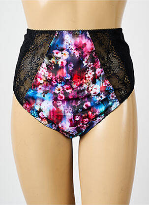 Culotte haute tissage satiné noir ELOMI femme