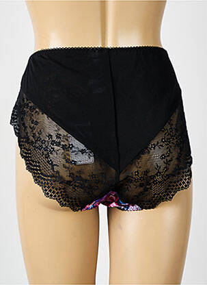 Culotte haute tissage satiné noir ELOMI femme