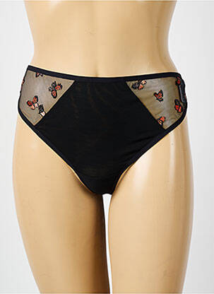 String effet matière satinée noir ELOMI femme