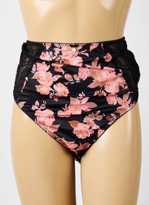 Culotte haute tissage satiné noir ELOMI femme