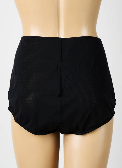 Culotte haute tissage satiné noir ELOMI femme