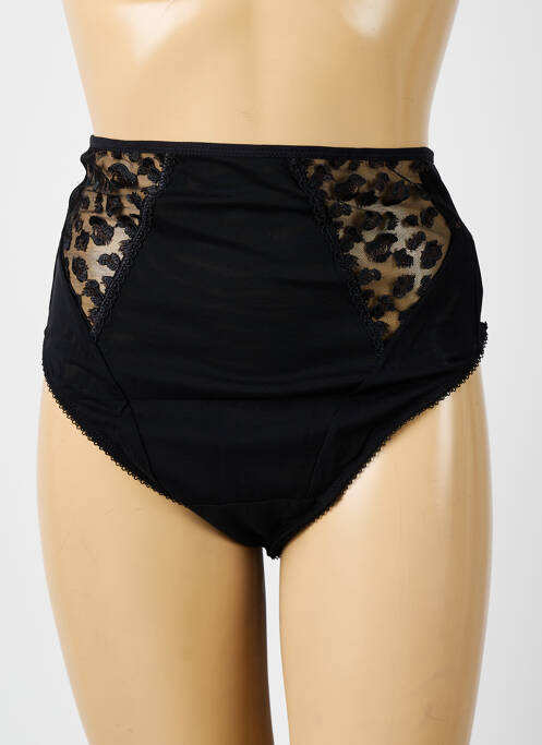 Culotte haute tissage satiné noir ELOMI femme