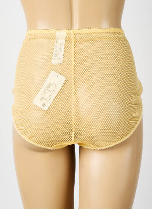Culotte haute légère et transparente jaune ELOMI femme