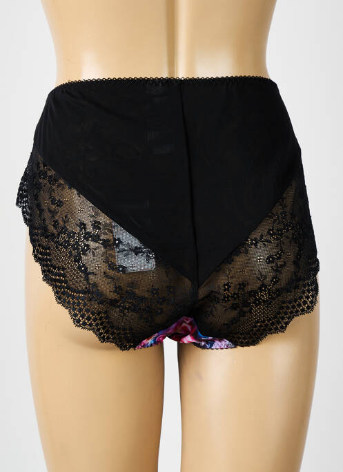 Culotte haute tissage satiné noir ELOMI femme