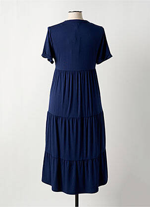 Robe longue manches courtes manches courtes bleu MARBLE femme