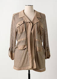 Veste casual col chemisier beige ANANKE femme