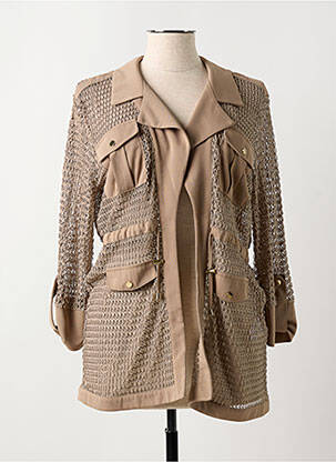 Veste casual col chemisier beige ANANKE femme