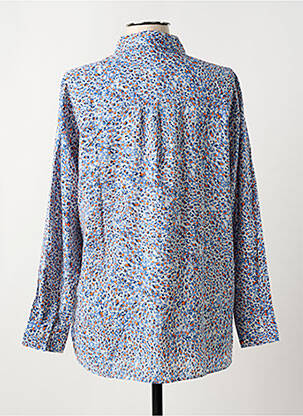 Chemisier imprimé fantaisie manches longues bleu OLSEN femme