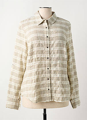 Chemisier imprimé fantaisie manches longues beige MERI & ESCA femme