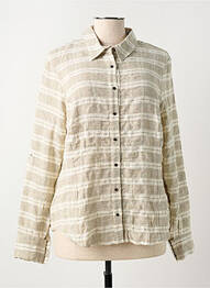 Chemisier imprimé fantaisie manches longues beige MERI & ESCA femme