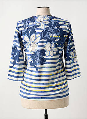 Top imprimé fantaisie manches 3/4 bleu OLSEN femme