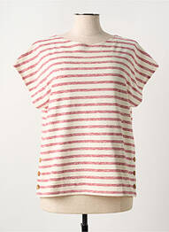 T-shirt imprimé fantaisie manches courtes beige ROYAL MER femme