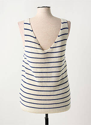 Top imprimé fantaisie fines bretelles bleu ROYAL MER femme