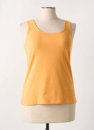 Top coupe cintrée fines bretelles orange GUITARE femme