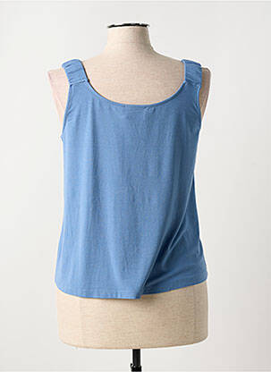 Top coupe fluide fines bretelles bleu GUITARE femme