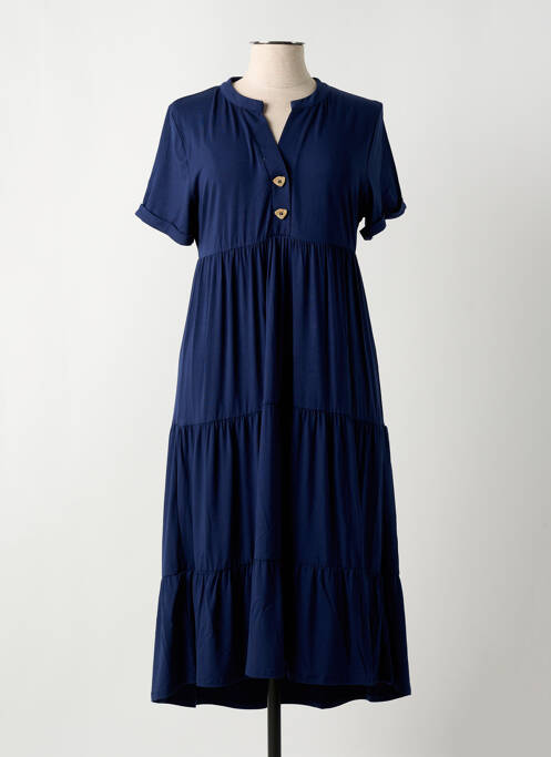 Robe longue bleu MARBLE pour femme