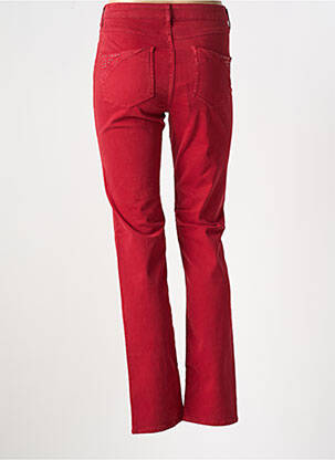 Jeans coupe slim stretch taille normale rouge GUY DUBOUIS femme