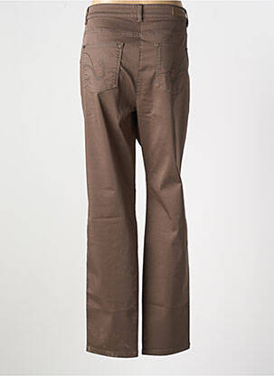 Pantalon slim tissage popeline taille normale marron OLSEN femme