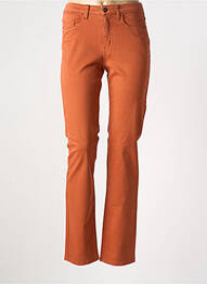 Jeans coupe slim taille normale taille normale orange GUY DUBOUIS femme