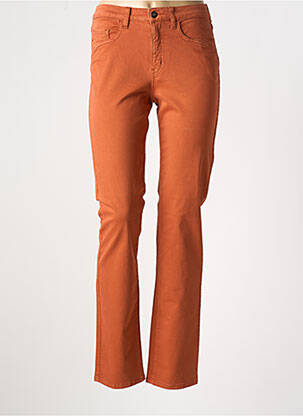 Jeans coupe slim taille normale taille normale orange GUY DUBOUIS femme