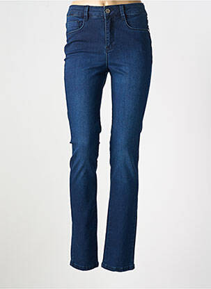 Jeans coupe slim stretch taille normale bleu GUY DUBOUIS femme