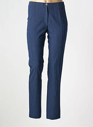 Pantalon slim taille haute taille haute bleu GUY DUBOUIS femme