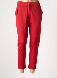 Pantalon 7/8 stretch taille normale rouge MERI & ESCA femme