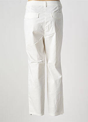 Pantalon 7/8 tissage popeline taille normale blanc OLSEN femme