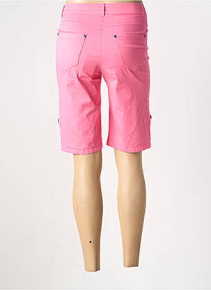 Bermuda tissage popeline taille normale rose GUY DUBOUIS femme