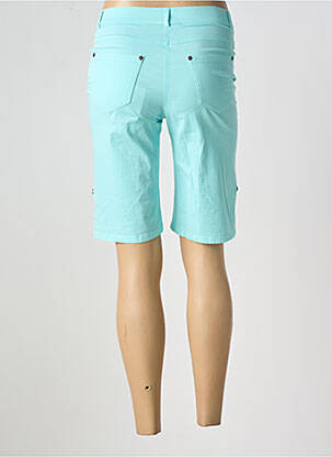 Bermuda tissage popeline taille normale bleu GUY DUBOUIS femme