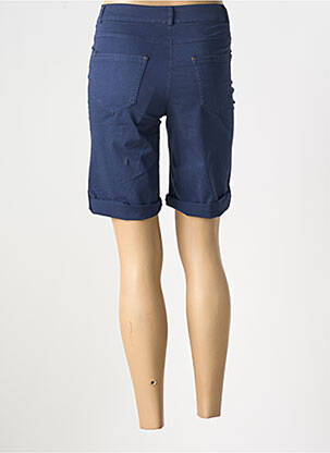Bermuda tissage popeline taille normale bleu fonce GUY DUBOUIS femme