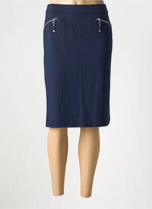 Jupe mi-longue stretch bleu OLSEN femme
