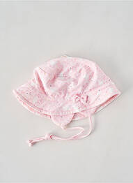 Bonnet fermeture liens à nouer rose MAXIMO fille