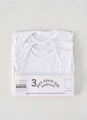 Body lingerie stretch blanc NURSERY TIME enfant