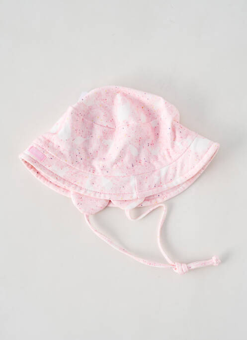 Bonnet fermeture liens à nouer rose MAXIMO fille