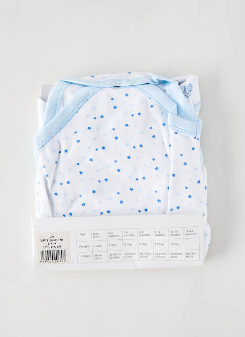 Body lingerie imprimé fantaisie bleu NURSERY TIME garcon