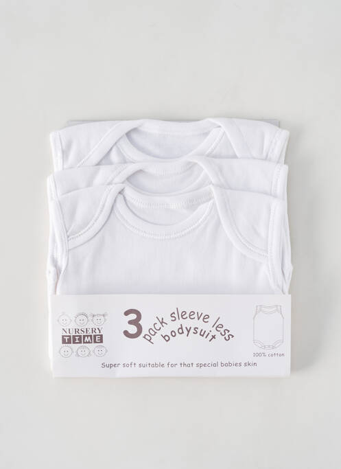 Body lingerie stretch blanc NURSERY TIME enfant