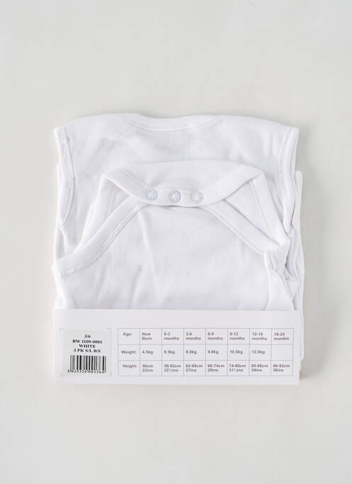 Body lingerie stretch blanc NURSERY TIME enfant