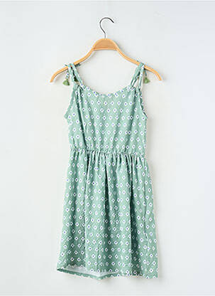 Robe mi-longue fines bretelles fines bretelles vert MAYORAL fille